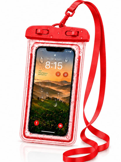 Waterproof Mobile Pouch for Phone with Lanyard | Universal Waterproof Case | Touch Screen Compatible | Rain, Swimming, Beach, Travel & Bike Riding